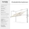 tectake® Klemmmarkise mit Handkurbel einfache Montage Produktbild-Vorschau 6