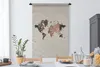 MuchoWow® Wandteppich Wandbehang Weltkarte - Holz - Baum Produktbild-Vorschau 3