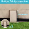 (132cm*274cm,Beige) 2 Stück Outdoor-Vorhänge Winddicht Produktbild-Vorschau 9