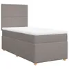 vidaXL Boxspringbett mit Matratze Taupe 90x190 cm Stoff Produktbild-Vorschau 3