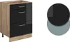 Küchenunterschrank Vicco R-Line Schwarz Hochglanz 60 cm mit Produktbild-Vorschau 6