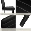 Lot de chaises avec surpiqûre - noir, Lot de 6 Voir les images du produit 4