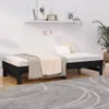 Tagesbett Ausziehbar Schwarz 2x(90x200) cm Massivholz Produktbild-Vorschau 3