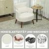 HOMCOM Sessel mit Rückenlehne, abgerundeten Armlehnen Produktbild-Vorschau 4