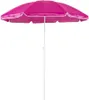 A pink beach umbrella with a white pole, shown against a white background. Produktbild-Vorschau