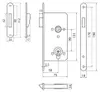 Zamek magnetyczny do WC YALE 20-MAG 90/50 z zaczepem, Podgląd zdjęcia produktu 1