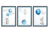Posterset für Kinder Blaue Hasen Kinderbilder 30x40 Produktbild-Vorschau 1