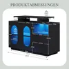 OKWISH Buffet - Vitrine avec LED et Portes Vitrées, Meuble Voir les images du produit 4
