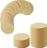 Several stacks of round, light brown paper filters on a white background. Produktbild-Vorschau
