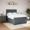 vidaXL Postel Boxspring s matrací Dark Grey 160x200 cm Náhled obrázku produktu 4