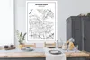 MuchoWow® Poster Stadtplan - Schwarz und weiß - Amsterdam Produktbild-Vorschau 3