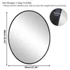 A mirror with dimensions and weight information. Podgląd zdjęcia produktu