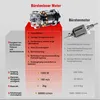 A comparison chart showing the features and specifications of brushless motors versus brushed motors, with images of both types of motors. Voir les images du produit