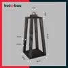 KOTARBAU® Holzlaterne Schwarz 20 x 20 x 41 cm Gartenlaterne Produktbild-Vorschau 3