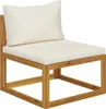A single outdoor chair with cream cushions on a white background. Náhled obrázku produktu