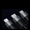 Close-up view of three different cable connectors. Produktbild-Vorschau