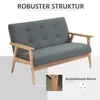 HOMCOM Divano a 2 posti Divano doppio Imbottitura Loveseat Anteprima dell’immagine prodotto 5