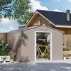 Outsunny Pozinkovaná oceľová búda na náradie 4,9m² Náhľad obrázku produktu 2