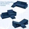 COSTWAY 10-częściowa sofa dziecięca z funkcją spania, sofa Podgląd zdjęcia produktu 4