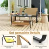 COSTWAY Gartenmöbel, 2-Sitzer Gartenbank mit Couchtisch & Produktbild-Vorschau 8