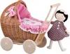 LILI Puppenwagen aus Weide - Pink 48X28 H26/47 CM Produktbild-Vorschau 2