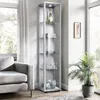 K-Möbel Vetrina in vetro in alluminio / argento (176x37x33 Anteprima dell’immagine prodotto 1