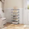 WOLTU Schuhregal schmal 6 Ebenen, Metall, für 12 Paar Produktbild-Vorschau 2