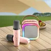 Set Karaoke 2Pcs Microfoni + Altoparlante Wireless Regalo Anteprima dell’immagine prodotto 2