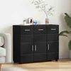 vidaXL Sideboard FLORIN 88,5 x 30,5 x 73 cm Schwarz Produktbild-Vorschau 2