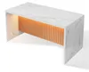 Kücheninsel 155x80x90, weiße Marmorfront, LED, 2 Steckdosen Produktbild-Vorschau 15