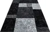A modern geometric patterned rug in black and gray. Podgląd zdjęcia produktu