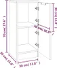 vidaXL Credenza bianca 30x30x70 cm Materiale a base di Anteprima dell’immagine prodotto 10