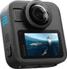 A 360-degree camera with a screen displaying a scene of dolphins in the ocean. Produktbild-Vorschau