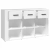 vidaXL Kredens biały 100x30x59,5 cm Materiał drewnopochodny Podgląd zdjęcia produktu 7