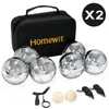 2x 6 Boule Set mit 4 Zielholzkugeln, 4 Entfernungsmesser, 2 Produktbild-Vorschau 1