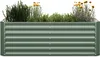 A green metal raised garden bed filled with various plants. Produktbild-Vorschau
