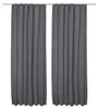 Beautissu 2er Set Thermovorhang Gardine Anthrazit Amelie Produktbild-Vorschau 1