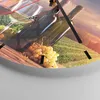 Wanduhr - Rund - Glasuhr - Wein Weinberg Sommer - 30x30cm - Produktbild-Vorschau 5