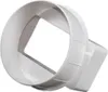 Abluftkanal Flach 55x110mm Adapter kurz Ø100 rund zu eckig Produktbild-Vorschau 2