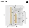 Merax Rattan Schuhschrank mit Stauraum, 1 Schublade, 3 Produktbild-Vorschau 4
