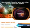 A marketing image for a smart player, showing a soccer player in the background and a close-up of the device with text highlighting its USB 3.0 speed. Náhled obrázku produktu