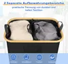 Wäschekorb mit Deckel Schwarz, 150L Wäschesammler, Produktbild-Vorschau 2