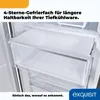 Close-up view of the interior of a refrigerator or freezer, showing transparent drawers. Produktbild-Vorschau