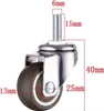 4er-Pack Lenkrollen für Möbel – M6 x 15 mm mit 25 mm Produktbild-Vorschau 2
