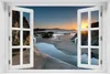 Wallario Poster mit Fenster-Illusion: Sonnenuntergang Produktbild-Vorschau 1