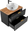Waschtisch 80.6cm Adriel mit 2 Schubladen, Schwarz Produktbild-Vorschau 3