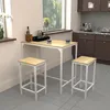 HJ WeDoo jídelní set Jídelní set se 4 židlemi, kovový rám Náhled obrázku produktu 8