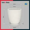 KOTARBAU® Doniczka na rosliny ze spodkiem Biala ? 26 cm Podgląd zdjęcia produktu 3