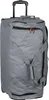 A gray rolling duffel bag with black zippers and orange zipper pulls, shown from the front. Náhľad obrázku produktu