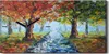 Wandbild Leinwand Bilder Wanduhr 60x30 Landschaft Regen in Produktbild-Vorschau 1